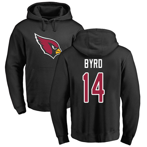 Arizona Cardinals Men Black Damiere Byrd Name And Number Logo NFL Football #14 Pullover Hoodie Sweatshirts->arizona cardinals->NFL Jersey